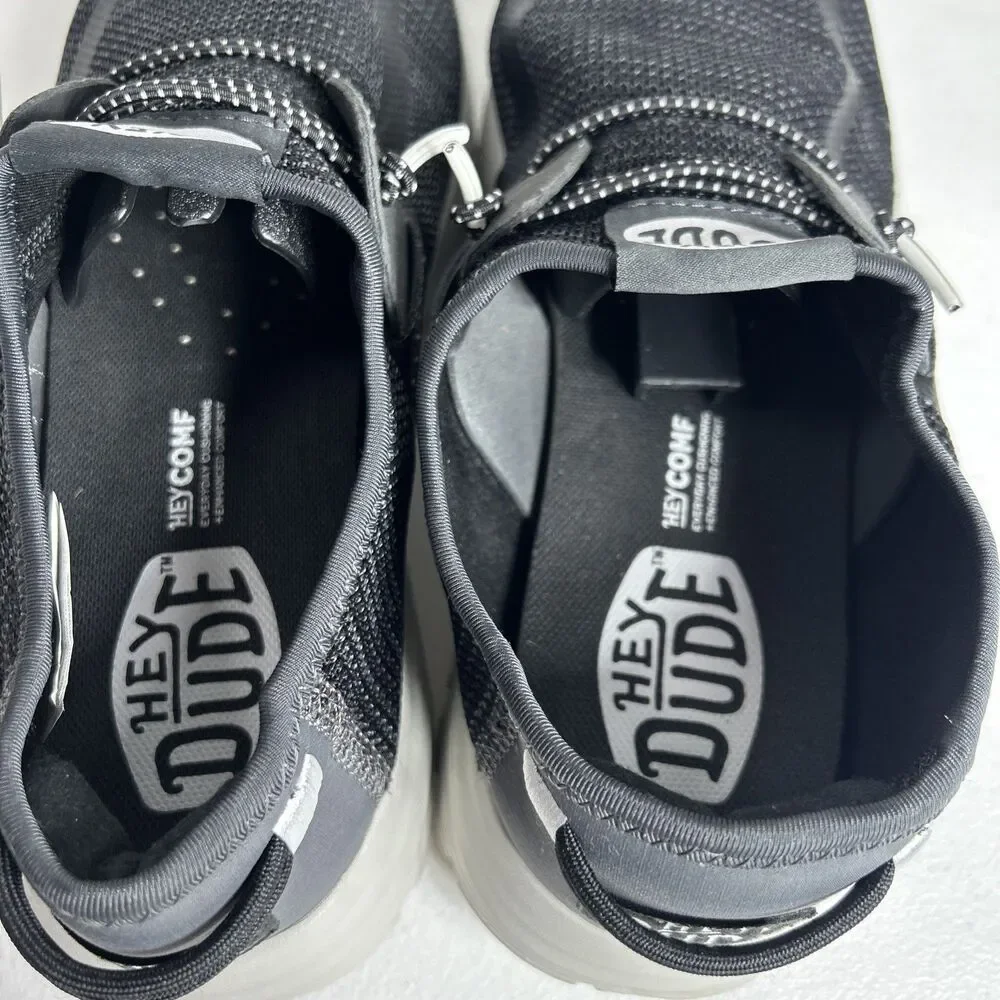 Hey Dude Men's Shoes Size 10 M Black/Multi Sirocco Stretch Sox Comf